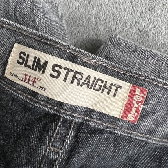 Levi's Charcoal Slim Straight Men's Jeans - Picture 7 of 8